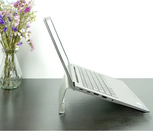 Vista 6 de Laptop Bracket Bracket Aluminum Alloy Radiator Portable Portable Desktop Height Adjustment Cervical Vertebra Shelf Office Special Base Durable