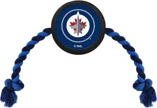Vista 27 de Juguete de goma First Dog Puck – Cuerda de tiro resistente para perros y gatos – Juega hockey con tu mascota – Juguete con licencia de los Anaheim