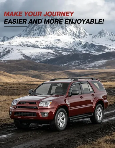 Vista 5 de Outside-Mount Window Rain Guards Fit for Toyota 4Runner 2003 2004 2005 2006 2007 2008 2009, Window Visors Wind Deflector Dark Smoke Vent Shades