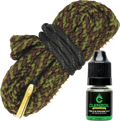 Vista 13 de Clenzoil Cobra Bore Cleaner – Pull-Through Gun Barrel Cleaning Tool – Brass Brush Embedded in Cotton Bore Rope – Reusable & Washable – Includes CLP