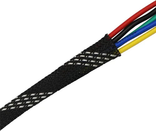 Vista 21 de Funda de cable de alambre expandible PET de 30 pies (1/2 pulgada, negro)