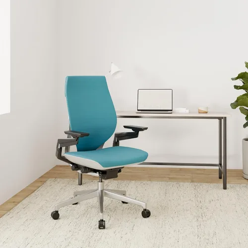 Vista 2 de Steelcase Gesture - Silla de oficina, Textil, azul Jay
