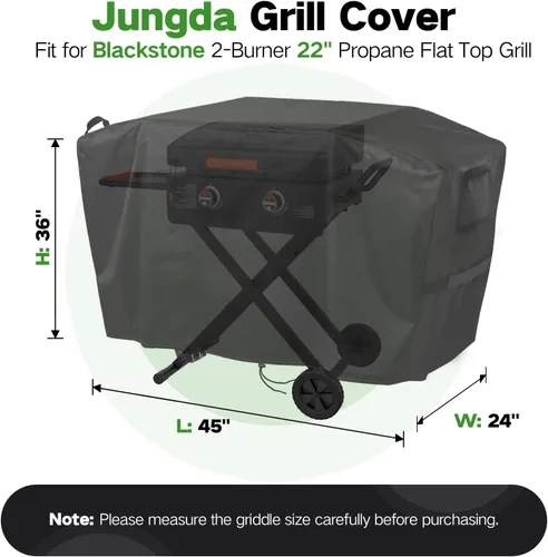 Vista 2 de Fundas para parrilla Blackstone Modelo 2350 2401 de 22 pulgadas, cubierta de barbacoa para parrilla Blackstone de 2 quemadores de 22 pulgadas