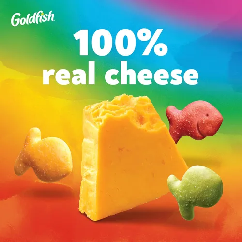 Vista 4 de Goldfish Colors Galletas de Queso Cheddar, Galletas de Aperitivo Horneadas, Bolsa de 6.6 oz (Paquete de 2)