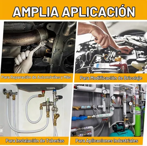 Vista 6 de Llave de trinquete de 10 mm con cabeza flexible: Llave de caja de 12 puntos Llave combinada de trinquete métrica de cromo vanadio