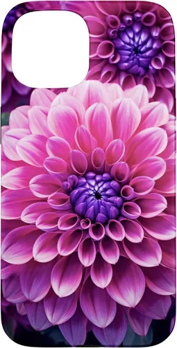 Vista 6 de Dahlia Flower Floral Nature Garden Funda con diseño granate rosa y morado para iPhone 16