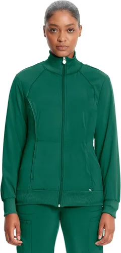 Vista 98 de Infinity by Cherokee 2391A - Chaquetas médicas con cremallera frontal para mujer, tela elástica en 4 direcciones