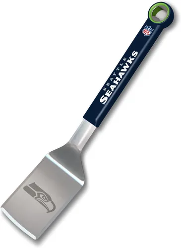 Vista 20 de YouTheFan NFL - Espátula para barbacoa de acero inoxidable con abrebotellas
