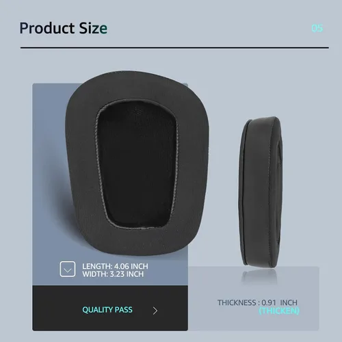 Vista 6 de Almohadillas de repuesto de gel refrescante para auriculares Logitech G933, también se adapta a auriculares G935 G930 G635 G633 G633S G533 G430 G431