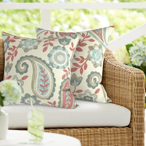 Vista 64 de DYTXIII Paquete de 2 almohadas lumbares impermeables para exteriores con rellenos, 12 x 20 pulgadas, almohada decorativa rectangular para patio