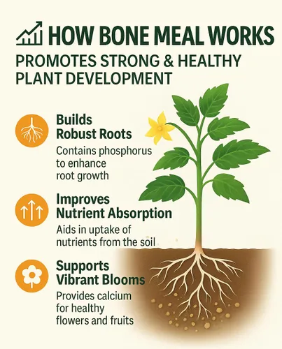 Vista 5 de 𝐌𝐄𝐉𝐎𝐑 𝐕𝐄𝐍𝐓𝐀 Abono orgánico de harina de huesos de Gardenera (4-12-0 NPK) Fuente de nitrógeno y fósforo totalmente natural para bulbos, jardines