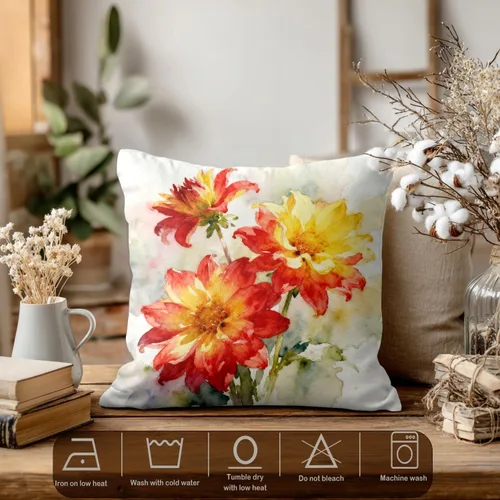 Vista 314 de Batmerry Autumn Pumpkin Templeton Throw Pillow Covers, Green Leaves Paths Forests Decorative Pillow Covers Digital Printing Blended for Couch Sofa