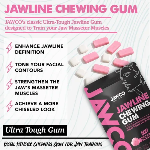 Vista 7 de JAWCKO Chicle Ultra-Resistente para Mandíbula Obtén una Mandíbula Más Fuerte y Cuadrada Chicle Duro de Entrenamiento para Mandíbula Fuerza 15X
