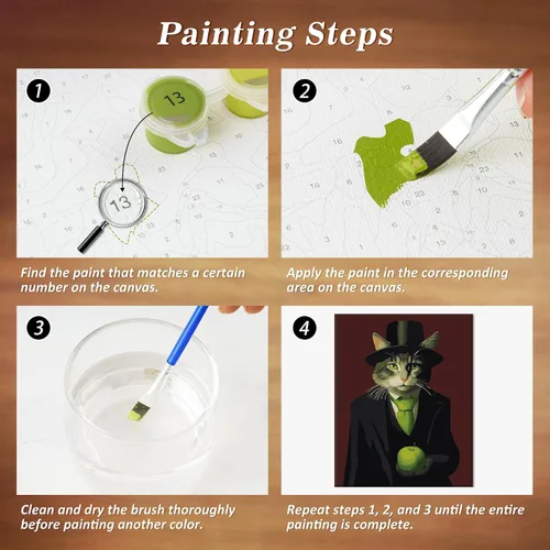 Vista 6 de NiArt Pintura por números para adultos principiantes, pintura por números sobre lienzo para niños, kits de pintura al óleo para regalo decoración