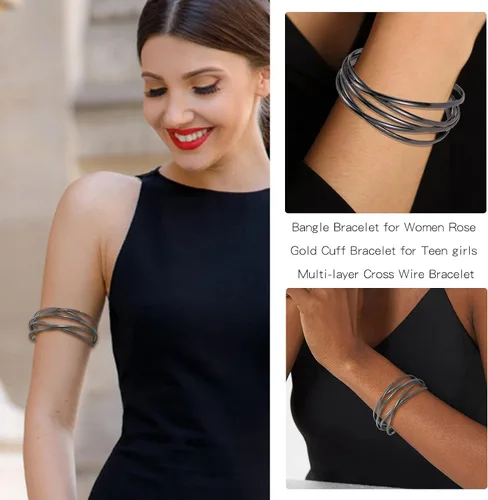 Vista 160 de Long tiantian Pulsera de oro gruesa para mujer, pulseras de oro delicadas, pulseras para mujer, pulseras apilables de eslabones de cadena