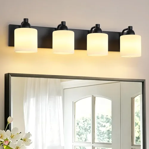 Vista 20 de Mecgirn Apliques de Pared de Vidrio Esmerilado Níquel Cepillado, Paquete de 1 Luminarias de Pared Interiores Cableadas para Sala de Estar, Pasillo