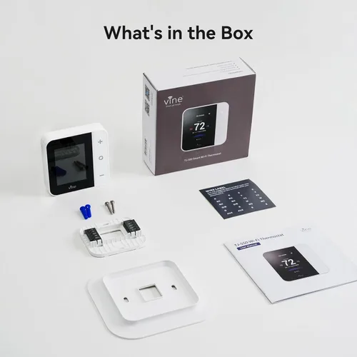 Vista 7 de Termostato Vine para el hogar con pantalla táctil a color, termostato inteligente WiFi compatible con Alexa y Google Assistant, programable para 7