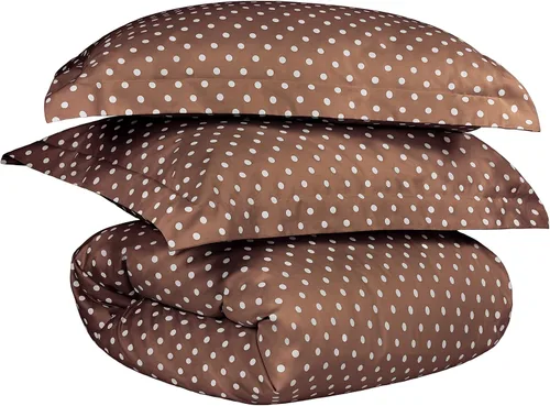 Vista 6 de Superior Juego de funda de edredón de mezcla de algodón de lunares de 600 hilos, funda de edredón de gran tamaño, ropa de cama retro, cierre