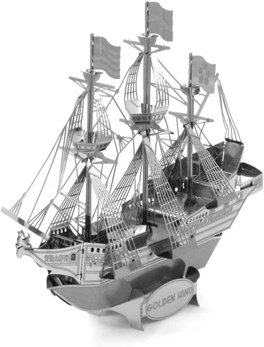 Vista 2 de Metal Earth Modelo de metal 3D - Golden Hind Ship