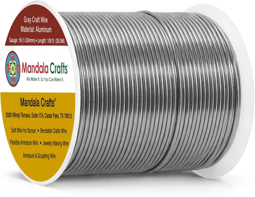 Vista 16 de Mandala Crafts - Alambre de aluminio anodizado de calibre 22 para hacer joyas - 137.2 m de alambre flexible surtido y coloreado - Doble para bonsái