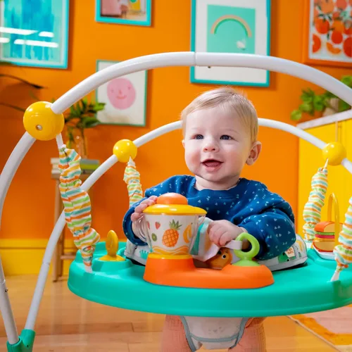 Vista 12 de Bright Starts Cooking Up Fun - Saltador de actividades para bebés con música y luces, juguetes de juego de rol de cocina, unisex, 6 meses+, hasta 25