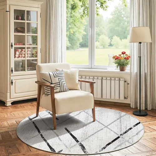 Vista 326 de jinchan Alfombra marroquí de pasillo 2x6 - Alfombra de pasillo lavable a máquina para cocina, alfombra moderna geométrica suave de pelo bajo