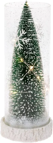 Vista 8 de Boston International Decoración de árbol de mesa LED para Navidad de invierno, pequeño, champán y blanco
