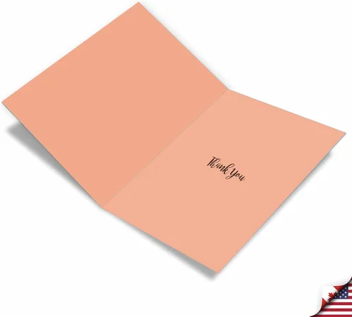 Vista 2 de The Best Card Company - 1 tarjeta de felicitación de agradecimiento de flores (8.5 x 11 pulgadas) - Hermosa tarjeta de notas de gratitud floral