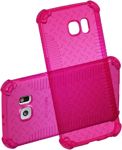 Vista 3 de LUVVITT Funda para Galaxy S6, [agarre transparente] Carcasa trasera de TPU flexible suave y delgada funda de goma transparente para Samsung Galaxy