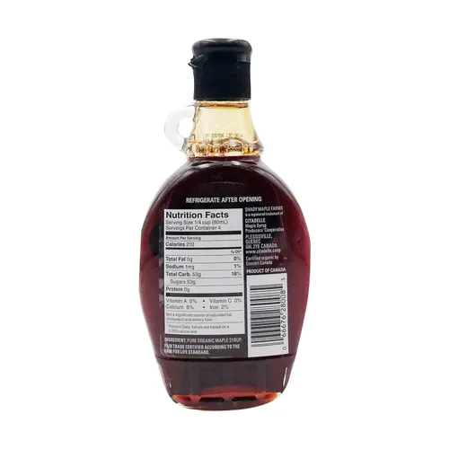 Vista 3 de Shady Maple Farm s Jarabe de arce orgánico muy oscuro, 8 FZ