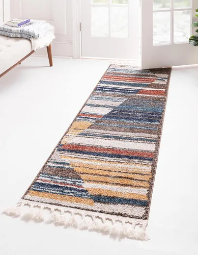 Vista 10 de Unique Loom Colección Aramis - Alfombra Zoe (rectangular 2' 0" x 3' 1", Multi/Azul)