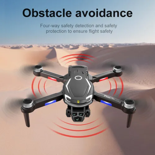 Vista 5 de Remote Control Aerial Drone with 3-Camera 8K HD Brushless Power Intelligent Avoidance Obstacle Trajectory Flight, Optical Flow Hover, Gesture