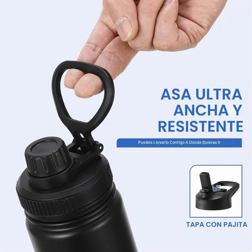 Vista 3 de DOMICARE Botella de agua para niños de 16 onzas para la escuela, de acero inoxidable, con aislamiento al vacío de doble pared, botella de agua
