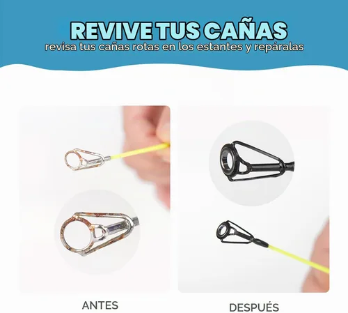 Vista 2 de Fishing Rod Tip Repair Kit with Glue/Supplies/Step-by-Step Instructions Kit de pegamento AB