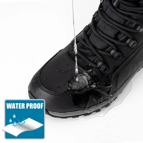 Vista 3 de Botas de nieve para hombre, impermeables, aisladas, para invierno, senderismo, antideslizantes, para exteriores