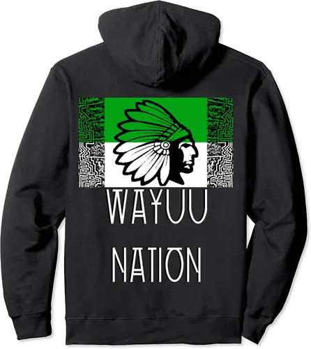 Vista 2 de WAYUU NATION FLAG Indigenous Native Indian Headdress Pullover Hoodie
