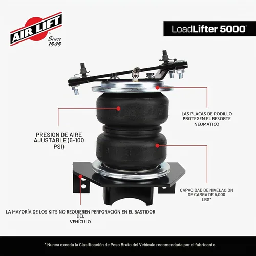 Vista 3 de Kit Air Primavera levante de carga trasera 5000 Serie trasera 57215