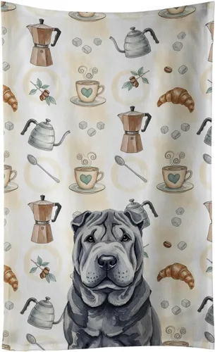 Vista 356 de Caroline's Treasures Afghan Hound - Toalla de cocina para barra de café, terciopelo frontal y lazo de algodón, lavable a máquina Sabueso afgano