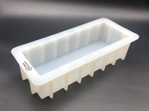 Vista 6 de Mose Cafolo Molde de silicona para jabón de pan, 10 pulgadas, rectángulo, blanco, herramienta para hacer remolinos hechos a mano