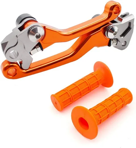 Vista 8 de Krace Juego de palancas de freno y embrague CNC para motocicleta todo terreno, compatible con Yamaha YZ65 2018, con agarres de goma de 22 mm de 7/8
