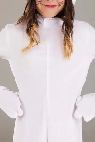Vista 4 de Disfraz de Gato Blanco para Niños Multicolor