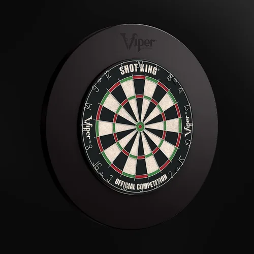 Vista 8 de Viper Guardian Dartboard Surround, Steel-Tip Bristle Wall Protector Negro