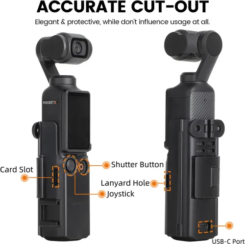 Vista 8 de Adaptador de expansión para DJI Osmo Pocket 3, soporte de cubierta protectora con zapata fría para OSMO Pocket 3