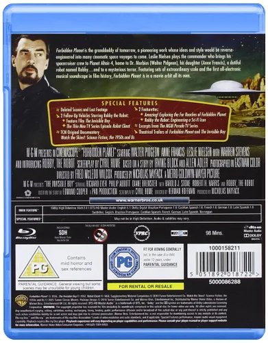 Vista 2 de Forbidden Planet [Blu-ray] [1956] [Region Free]