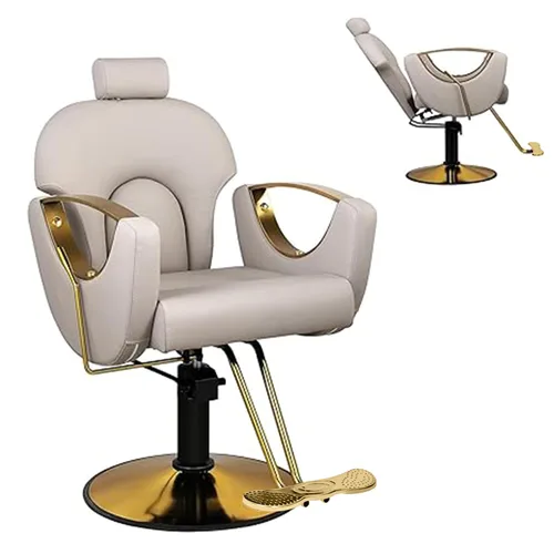 Vista 16 de Silla de peluquero reclinable para estilista Todo negro