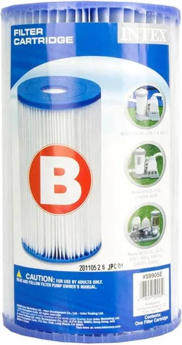 Vista 2 de Intex 29005E - Cartucho de bomba de filtro de material Dacron de repuesto para piscina tipo B (6 unidades)