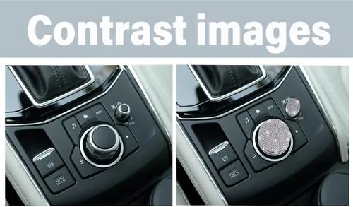 Vista 2 de Bling Media Control - Pomo de volumen brillante para Mazda 3 (2017-2018) Mazda 6 (2016-2021) Mazda CX-3 (2019-2021) Mazda CX-5 (2016-2021) Mazda