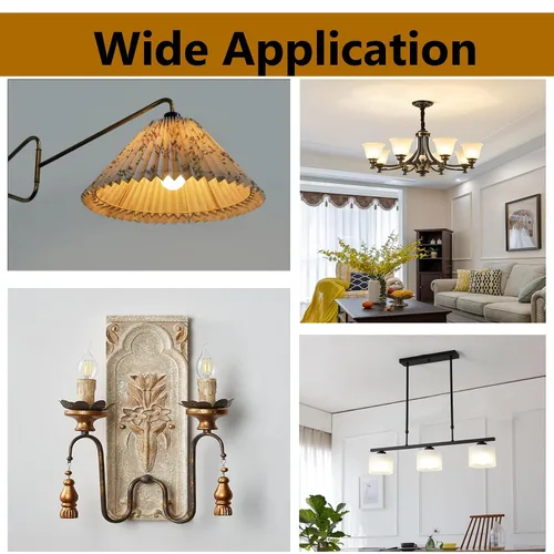 Vista 5 de TWDRTDD® Base Candelabro e12 de Baquelita con Rosca sin Llave, Toma de Lámpara con Anillo de Soporte de Sombra Metálica (3, Negro)