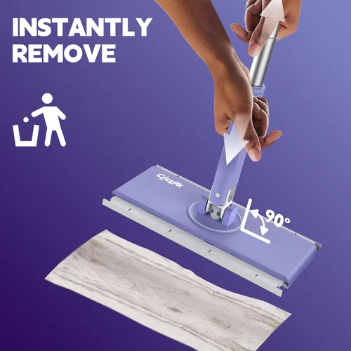 Vista 4 de Barredora con trapeador, acoplamiento y remoción instantánea sin contacto, compatible con almohadillas Swiffer, trapeador de sujeción para polvo