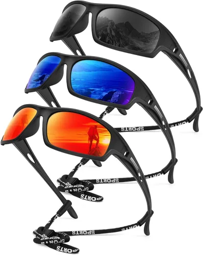 Vista 50 de KALIYADI 4 Pack Polarized Sunglasses-Men Sports Sun-glasses: Mens Sunglasses UV Protection for Fishing Driving Cycling